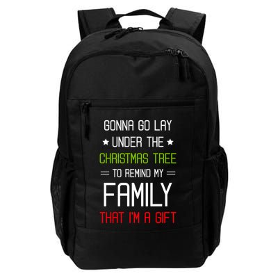 Gonna Go Lay Under The Christmas Tree Sarcastic Holiday Meaningful Gift Backpack