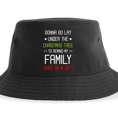 Gonna Go Lay Under The Christmas Tree Sarcastic Holiday Meaningful Gift Sustainable Bucket Hat