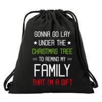 Gonna Go Lay Under The Christmas Tree Sarcastic Holiday Meaningful Gift Drawstring Bag