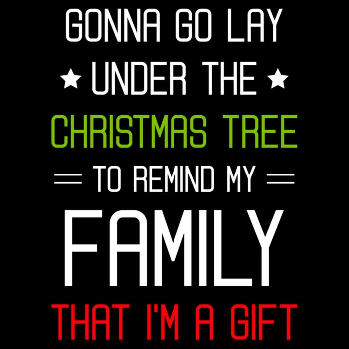 Gonna Go Lay Under The Christmas Tree Sarcastic Holiday Meaningful Gift Drawstring Bag