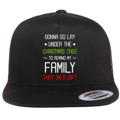 Gonna Go Lay Under The Christmas Tree Sarcastic Holiday Meaningful Gift Flatbill Hat