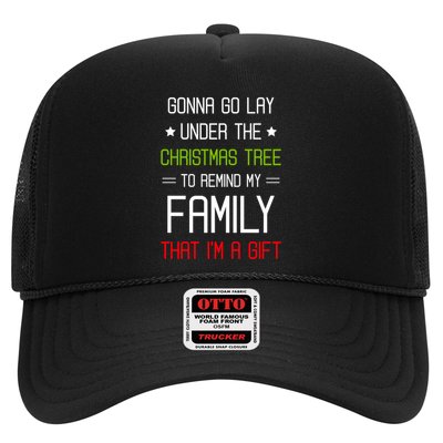 Gonna Go Lay Under The Christmas Tree Sarcastic Holiday Meaningful Gift Trucker Hat