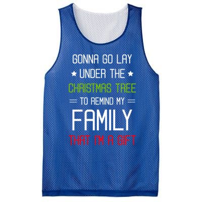 Gonna Go Lay Under The Christmas Tree Sarcastic Holiday Meaningful Gift Mesh Reversible Basketball Jersey Tank