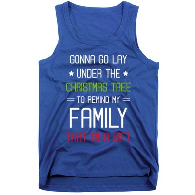 Gonna Go Lay Under The Christmas Tree Sarcastic Holiday Meaningful Gift Tank Top