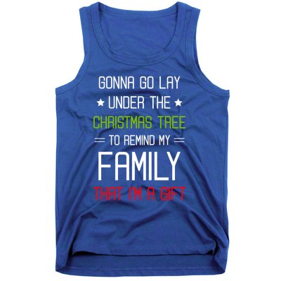 Gonna Go Lay Under The Christmas Tree Sarcastic Holiday Meaningful Gift Tank Top