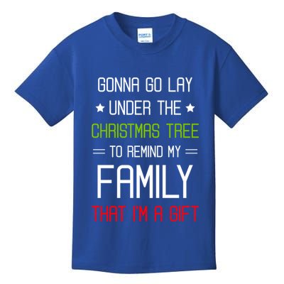 Gonna Go Lay Under The Christmas Tree Sarcastic Holiday Meaningful Gift Kids T-Shirt