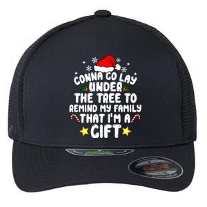 Gonna Go Lay Under The Tree Christmas Family Santa Hat Xmas Gift Flexfit Unipanel Trucker Cap