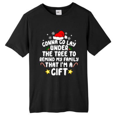 Gonna Go Lay Under The Tree Christmas Family Santa Hat Xmas Gift Tall Fusion ChromaSoft Performance T-Shirt