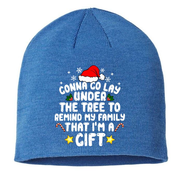 Gonna Go Lay Under The Tree Christmas Family Santa Hat Xmas Gift Sustainable Beanie