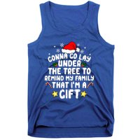 Gonna Go Lay Under The Tree Christmas Family Santa Hat Xmas Gift Tank Top