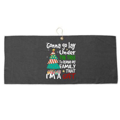 Gonna Go Lay Under The Tree To Remind My Family Christmas Cute Gift Large Microfiber Waffle Golf Towel