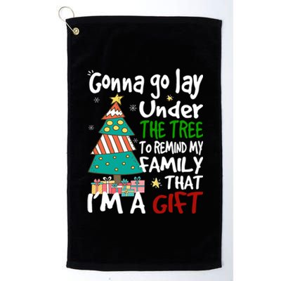 Gonna Go Lay Under The Tree To Remind My Family Christmas Cute Gift Platinum Collection Golf Towel