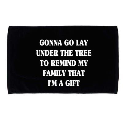 Gonna Go Lay Under The Tree To Remind My Family Funny Xmas Gift Microfiber Hand Towel