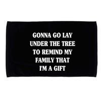 Gonna Go Lay Under The Tree To Remind My Family Funny Xmas Gift Microfiber Hand Towel