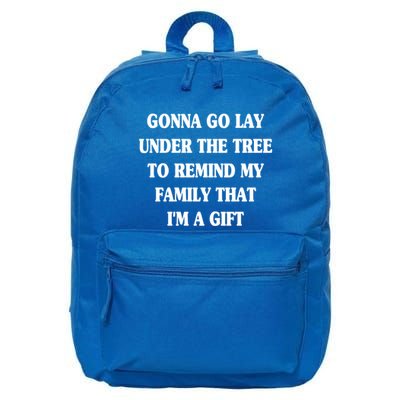 Gonna Go Lay Under The Tree To Remind My Family Funny Xmas Gift 16 in Basic Backpack