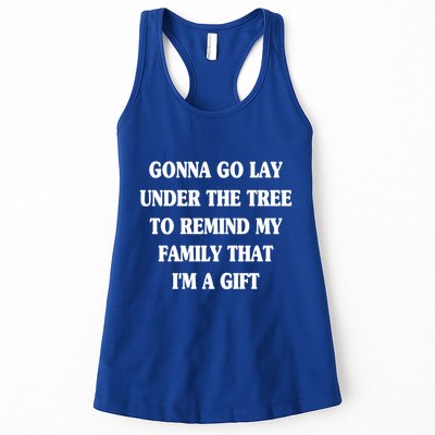 Gonna Go Lay Under The Tree To Remind My Family Funny Xmas Gift Womens Tank Top
