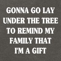 Gonna Go Lay Under The Tree To Remind My Family Funny Xmas Gift Cotton Canvas Backpack