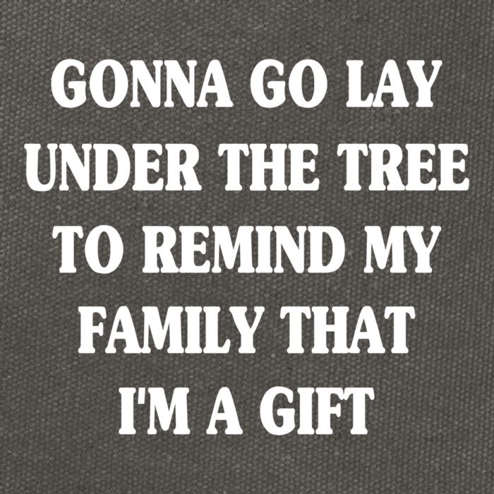Gonna Go Lay Under The Tree To Remind My Family Funny Xmas Gift Cotton Canvas Backpack