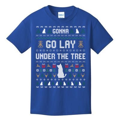 Gonna Go Lay Under Tree Holiday Ugly Christmas Sweater Gift Kids T-Shirt