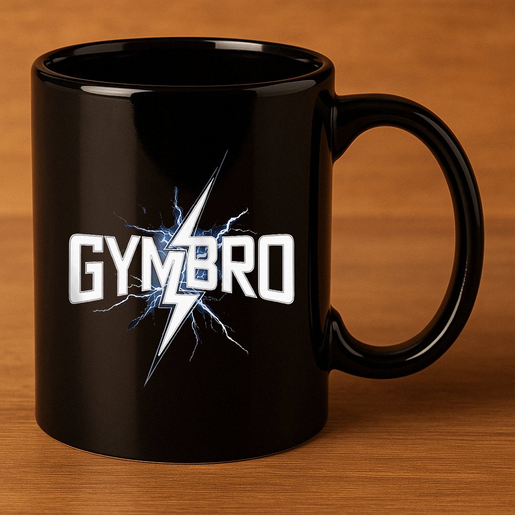Gymbro Gym Lightning Fitness Gym Bro 11oz C Handle Ceramic Mug