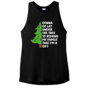 Gonna Go Lay Under Tree To Remind My Family Christmas Tree Gift Ladies PosiCharge Tri-Blend Wicking Tank