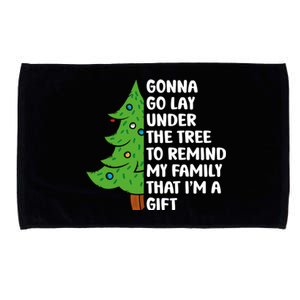 Gonna Go Lay Under Tree To Remind My Family Christmas Tree Gift Microfiber Hand Towel