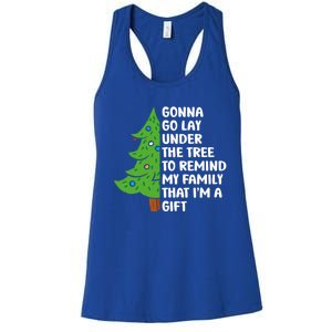 Gonna Go Lay Under Tree To Remind My Family Christmas Tree Gift Women's Racerback Tank