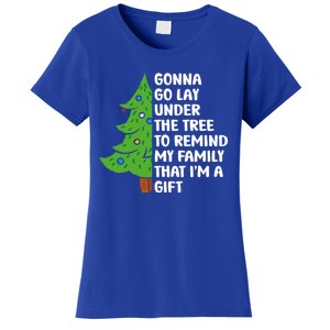 Gonna Go Lay Under Tree To Remind My Family Christmas Tree Gift Women's T-Shirt