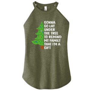 Gonna Go Lay Under Tree To Remind My Family Christmas Tree Gift Women's Perfect Tri Rocker Tank