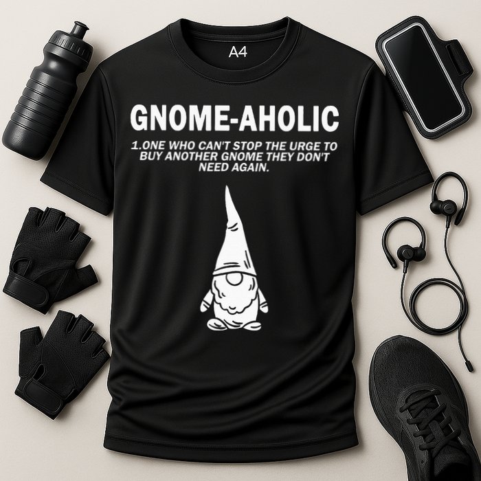 Garden Gnome Lover Gnome Aholic Funny Definition Gnomes Cooling Performance Crew T-Shirt