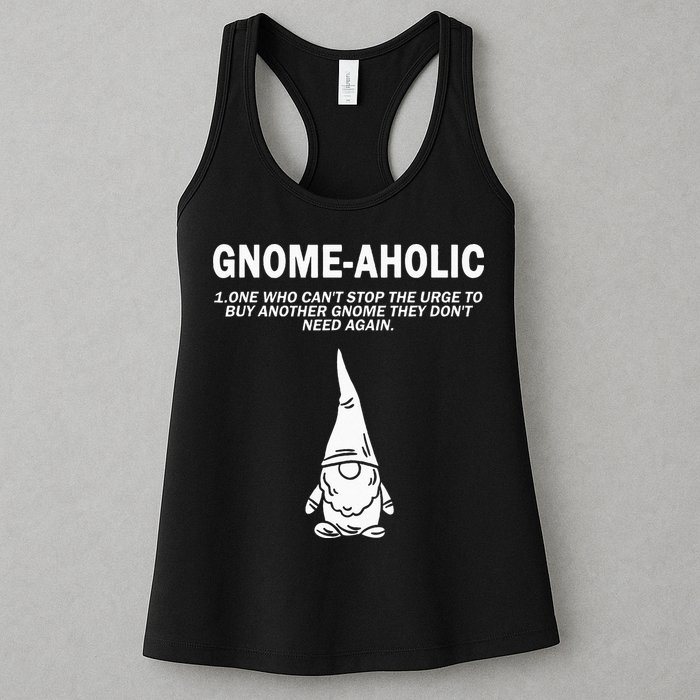 Garden Gnome Lover Gnome Aholic Funny Definition Gnomes Womens Tank Top