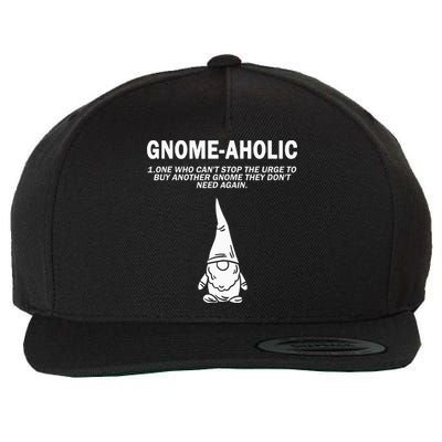 Garden Gnome Lover Gnome Aholic Funny Definition Gnomes Wool Snapback Cap