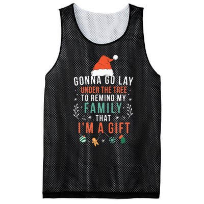 Gonna Go Lay Under The Tree to Remind My Family I'm a Gift Mesh Reversible Basketball Jersey Tank