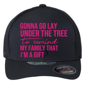 Gonna Go Lay Under The Tree To Remind My Family Christmas Funny Gift Flexfit Unipanel Trucker Cap