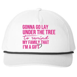 Gonna Go Lay Under The Tree To Remind My Family Christmas Funny Gift Snapback Five-Panel Rope Hat