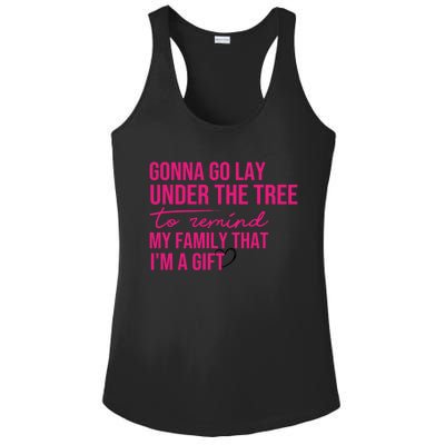 Gonna Go Lay Under The Tree To Remind My Family Christmas Funny Gift Ladies PosiCharge Competitor Racerback Tank