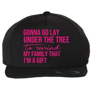 Gonna Go Lay Under The Tree To Remind My Family Christmas Funny Gift Wool Snapback Cap