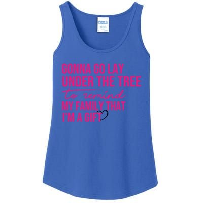 Gonna Go Lay Under The Tree To Remind My Family Christmas Funny Gift Ladies Essential Tank