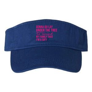 Gonna Go Lay Under The Tree To Remind My Family Christmas Funny Gift Valucap Bio-Washed Visor