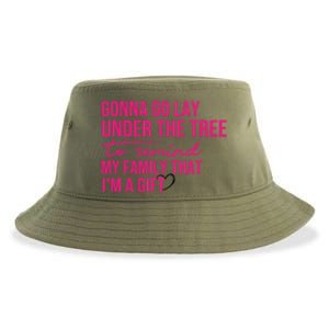 Gonna Go Lay Under The Tree To Remind My Family Christmas Funny Gift Sustainable Bucket Hat