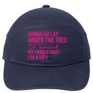 Gonna Go Lay Under The Tree To Remind My Family Christmas Funny Gift 7-Panel Snapback Hat