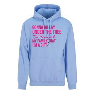 Gonna Go Lay Under The Tree To Remind My Family Christmas Funny Gift Unisex Surf Hoodie