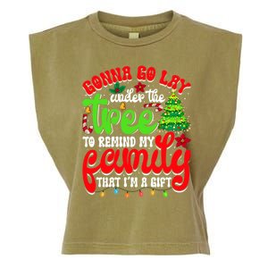 Gonna Go Lay Under Tree To Remind My Family Funny Christmas Meaningful Gift Garment-Dyed Women's Muscle Tee