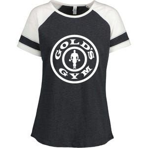 GoldS Gym Logo Enza Ladies Jersey Colorblock Tee