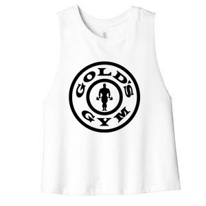 GoldS Gym Logo Women's Racerback Cropped Tank