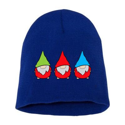 Garden Gnome Lover Cute Garden Gnomes Short Acrylic Beanie