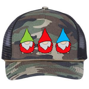 Garden Gnome Lover Cute Garden Gnomes Retro Rope Trucker Hat Cap