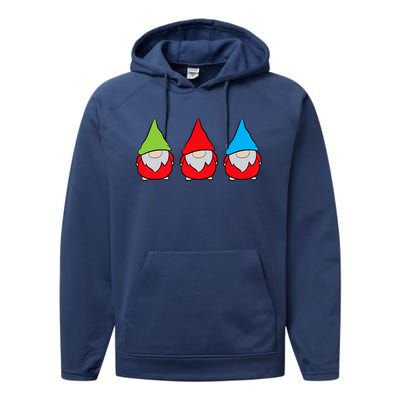 Garden Gnome Lover Cute Garden Gnomes Performance Fleece Hoodie