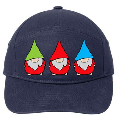 Garden Gnome Lover Cute Garden Gnomes 7-Panel Snapback Hat