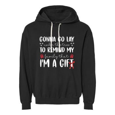 Gonna Go Lay Under Under The Tree Funny Christmas Garment-Dyed Fleece Hoodie